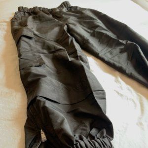 Tibi Nylon Pull-On Joggers - Black Cargo